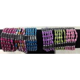 48 Bulk Magnetic Hematite Bean Shaped Wraped Necklace/ Bracelet