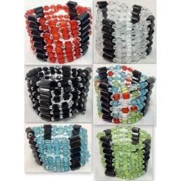120 Bulk Magnetic Hematite Plastic Beads Wraped Necklace/ Bracelet