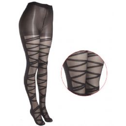 36 Bulk Ladies Printed Tights