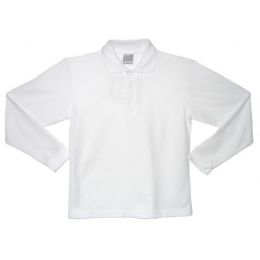 24 Bulk Boys School Uniform Polo Shirt In White