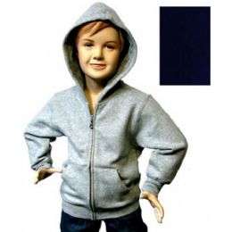 12 Bulk Boys 4-7 FulL-Zip Hooded Fleece