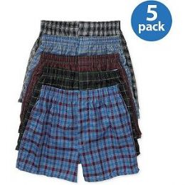46 Bulk Fruit Of The Loom Boy's 5 Pack Boxer Shorts