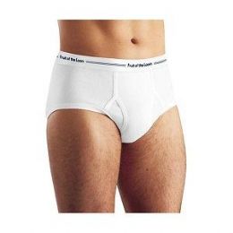 48 Bulk Famous Brand Men's 3pk White Briefs