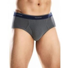 48 Bulk Famous Brands Men's Color 3pk. Briefs