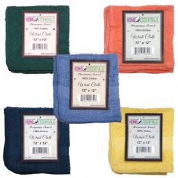 144 Bulk Towel Hand Terry 12x12 2pk