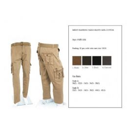 12 Bulk Men's Fashion Cargo Pants 100%