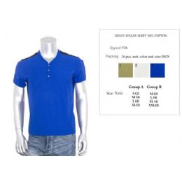 36 Bulk Mens Henley Shirt 100% Cotton Size Chart A Only