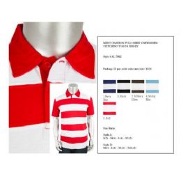 24 Bulk Mens Fashion Polo Shirts Unfinished Stitching Jersey