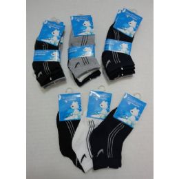 60 Bulk 3pr Boys Quarter Socks 2-4y [three Colors]