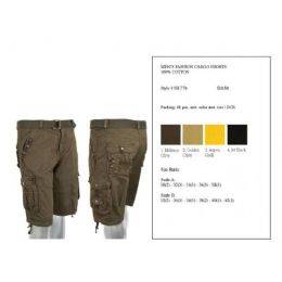 24 Bulk Mens Fashion Cargo Shorts 100% Assorted Colors