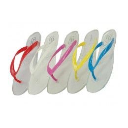 36 Bulk Women's Jelly Flip Flops *asst. Color
