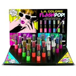 36 Bulk La Colors Flash Pop Dual Nail Polish Display