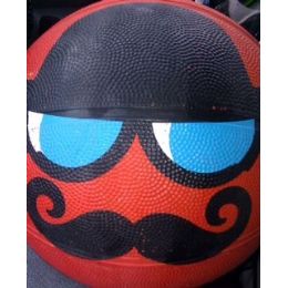 25 Bulk Standard Size Basketball With An Novilty Mustache