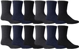 144 Bulk Yacht & Smith Men's Winter Thermal Crew Socks Size 10-13