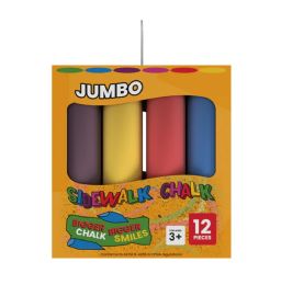 36 Bulk Sidewalk Jumbo Chalk in a Boxed 12 pcs Colors: Assorted