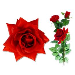 144 Bulk 3 Head Rose Flower Bouquet