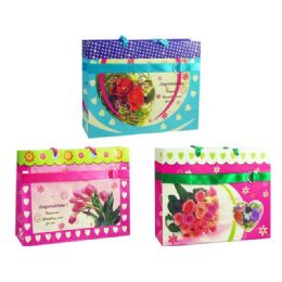 144 Bulk Flower Gift Bag With Button