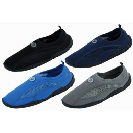 36 Bulk Mens Assorted Aqua Socks