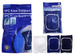 144 Bulk 1pc Knee Protector - Blue, White, Black