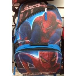 24 Bulk Spiderman Backpack With Insulated Lunch Box Cooler
