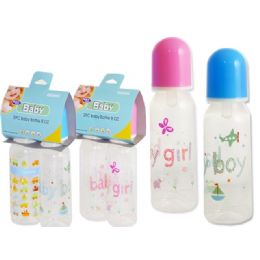 72 Bulk Baby Bottles 8 OZ- 2 Piece