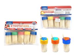 96 Bulk 5pc Toothpicks With Dispensers
