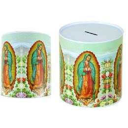 48 Bulk Coin Bank, Saving Tin, Guadalupe