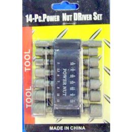 48 Bulk 14pc Power Nut Driver Set