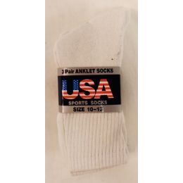 36 Bulk Yacht & Smith Men's 28 Inch Cotton Tube Sock Solid White Size 10-13