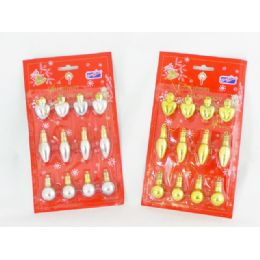 144 Bulk Set Of 12 Pcs Xmas Decoration