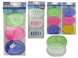 24 Bulk 3 Piece Oval Soap Dish