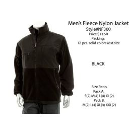 12 Bulk Mens Fleece Nylon Jacket