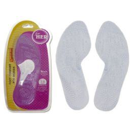 96 Bulk Gel Insole Women 9.05"x3" Cut To Size