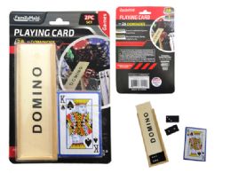 48 Bulk 2-Piece Playing Card And Dominoes Set