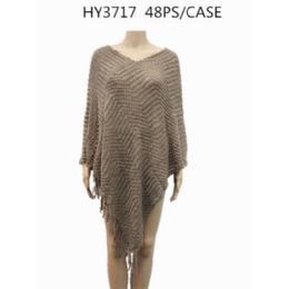24 Bulk Ladies Fashion Poncho 