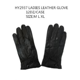 72 Bulk Ladies Leather Winter Gloves