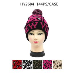 72 Bulk Ladies Printed Nyc Winter Hat