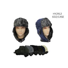 72 Bulk Winter Trapper Hats Assorted Colors