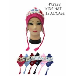 72 Bulk Kids Assorted Printed Winter Helmets Hats