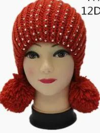 72 Bulk Women Winter Pom Pom Beanie Hat Warm Thick Slouchy Snow Knit Skull Ski Cap