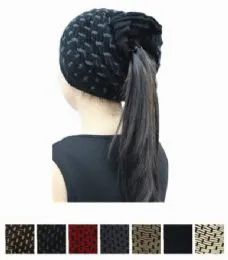 36 Bulk Ladies Winter Ponytail Hat
