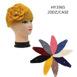 60 Bulk Ladies Fashion Winter Head Band With Flower