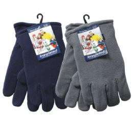 36 Bulk Winter Fleece Glove Men hd