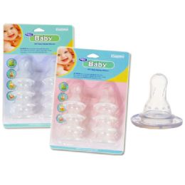 144 Bulk 8 Piece Silicone Baby Nipples