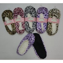 24 Bulk FleecE-Lined Footies [leopard Print]
