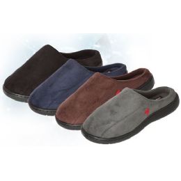 36 Bulk Boys Suede Slip On Slipper