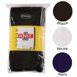 36 Bulk Girls Heavy Knit Tights White Only Assorted Sizes