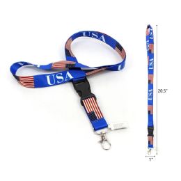 240 Bulk 20.5" Usa Landyard Keychain