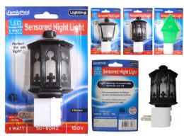 96 Bulk Night Light Led Sensor Etl 3 Assortments