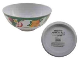 48 Bulk MELAMINE BOWL 8" Diameter X 3.5" FRUIT DESIGN 4 Assortments